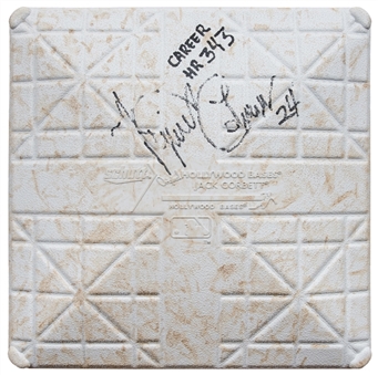2013 Miguel Cabrera Game Used, Signed & Inscribed 2nd Base Used on 6/26/13 for Career Home Run #343 (MLB Authenticated & SGC)